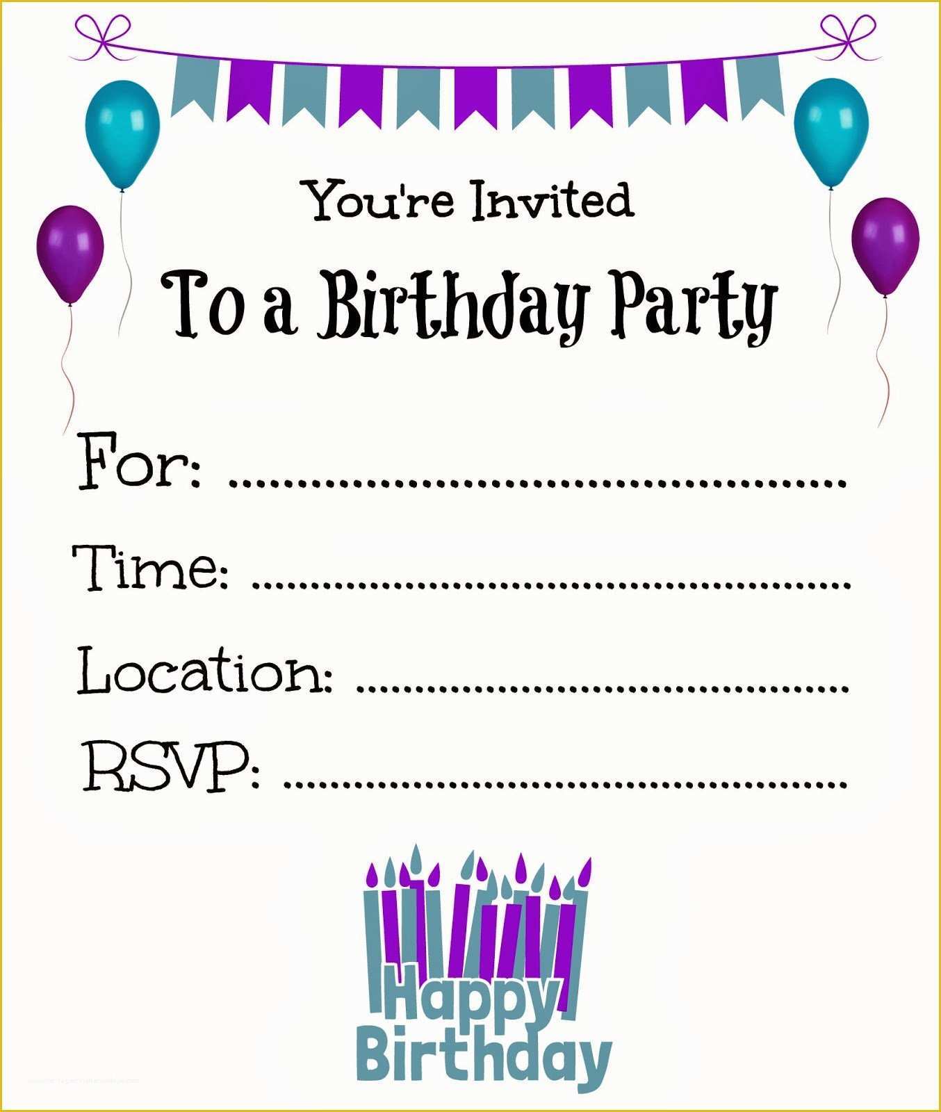 Free Invitation Template Maker Of Birthday Invitations Templates Free Printable