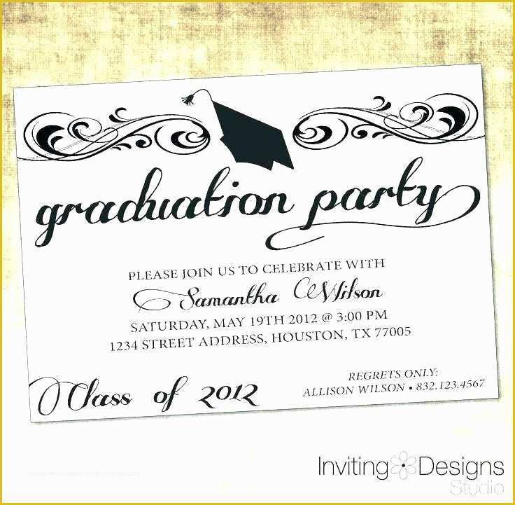 Free Invitation Template Maker Of Free Graduation Invitation Maker – First to