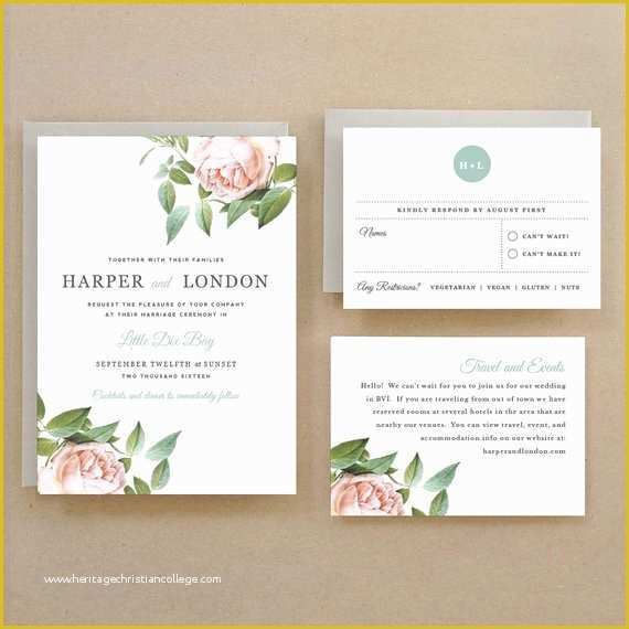 Free Invitation Templates for Mac Pages Of Printable Wedding Invitation Template Instant Download