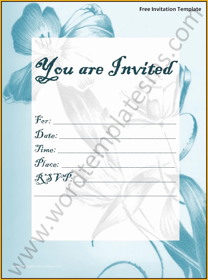 Free Invitation Templates for Word Of Free Invitation Template Word Staruptalent