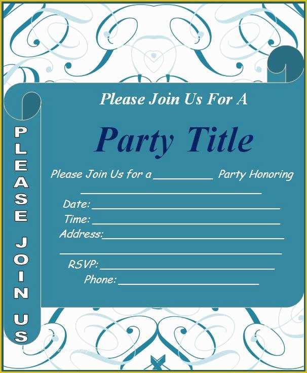 Free Invitation Templates for Word Of Invitation Templates