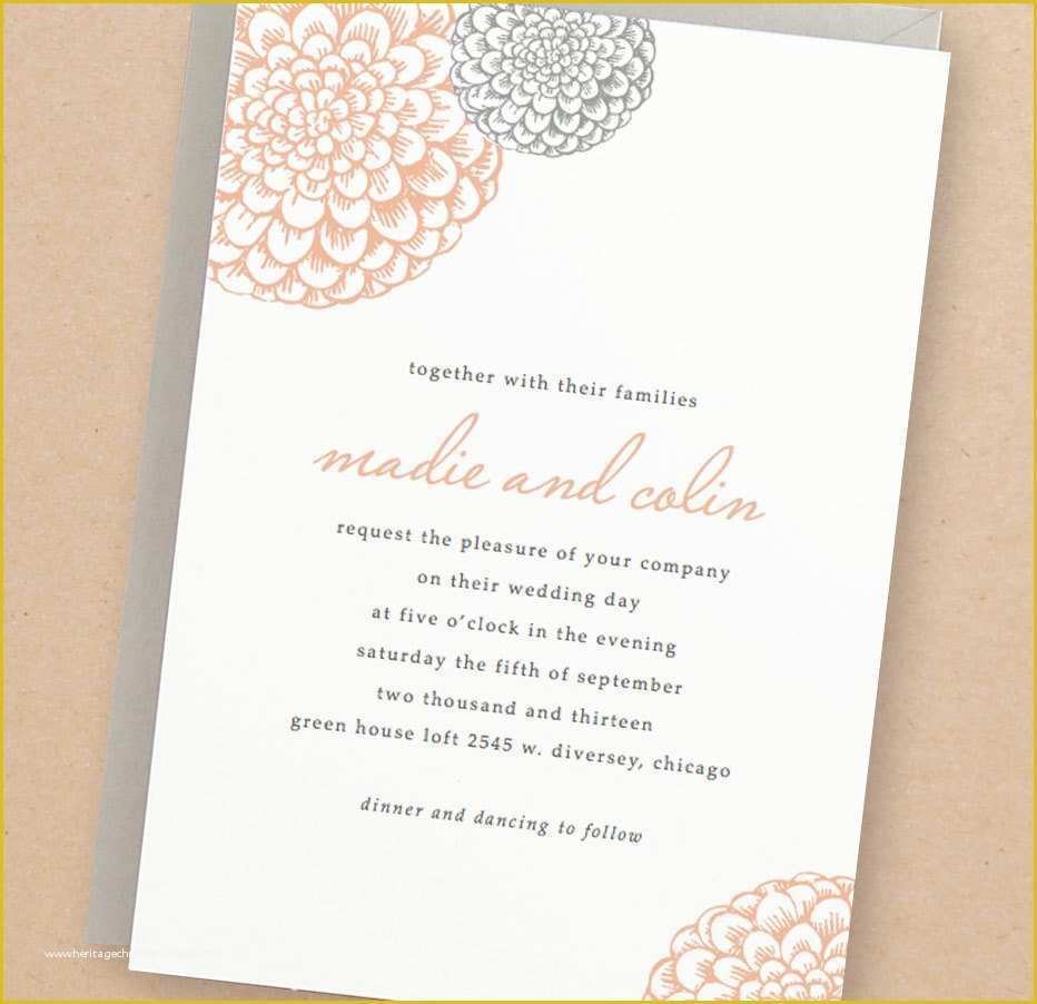 Free Invitation Templates for Word Of Printable Wedding Invitation Template Instant Download