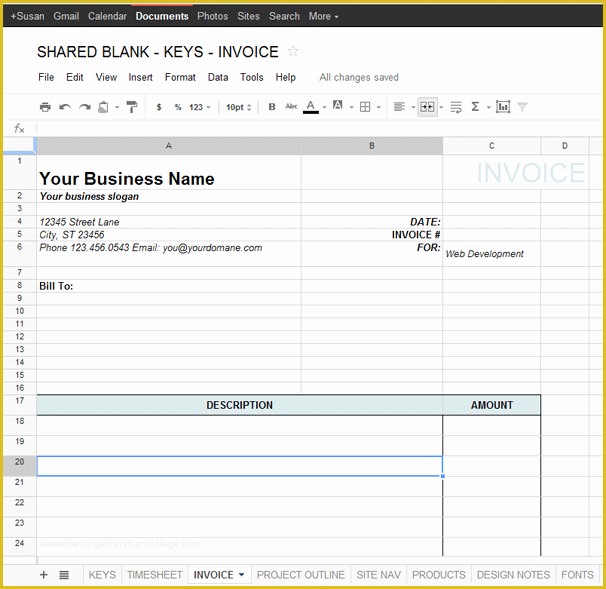 Free Invoice Template Google Docs Of 9 Google Docs Invoice Template