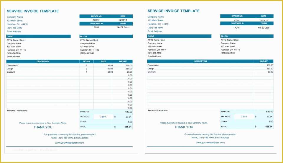 Free Invoice Template Google Docs Of Free Google Docs Invoice Templates