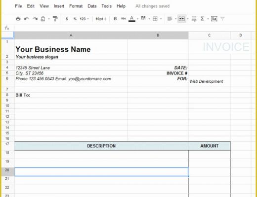 Free Invoice Template Google Docs Of Google Docs Invoice Template