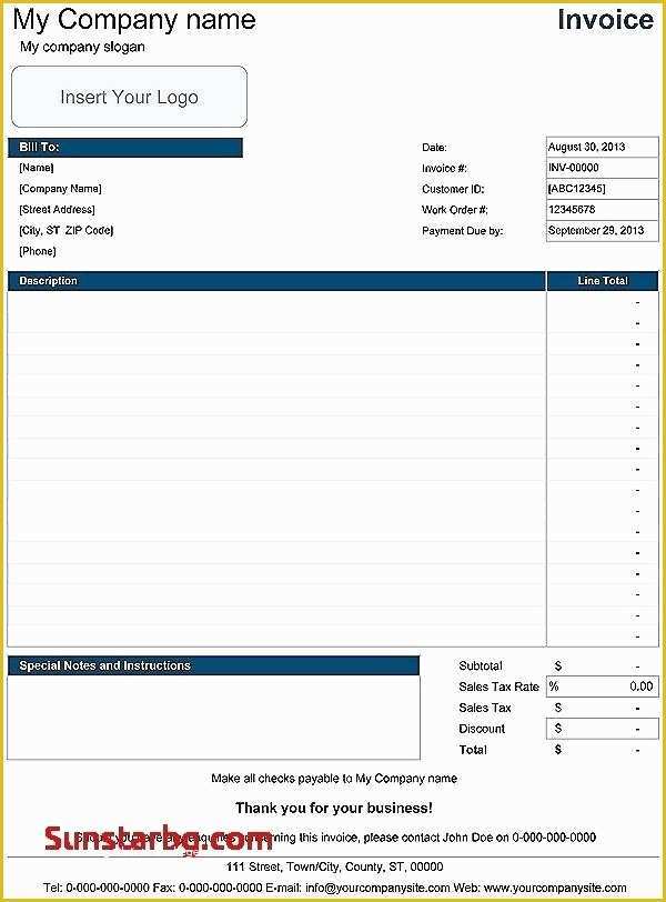Free Invoice Template Google Docs Of Google Excel Doc Template Invoice Free House Cleaning