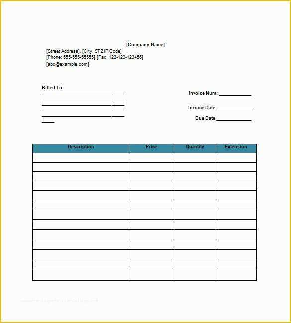 Free Invoice Template Google Docs Of Google Invoice Template 25 Free Word Excel Pdf format