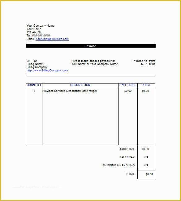 Free Invoice Template Google Docs Of Google Invoice Template 25 Free Word Excel Pdf format