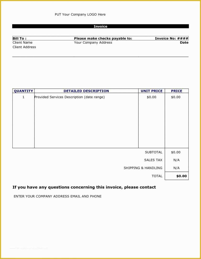 Free Invoice Template Google Docs Of Invoice Template Google Contractor Docs Free Templates