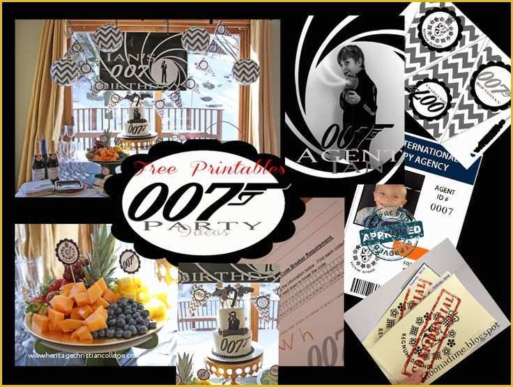 Free James Bond Invitation Template Of 007 James Bond Party Free Templates for Invites Finger