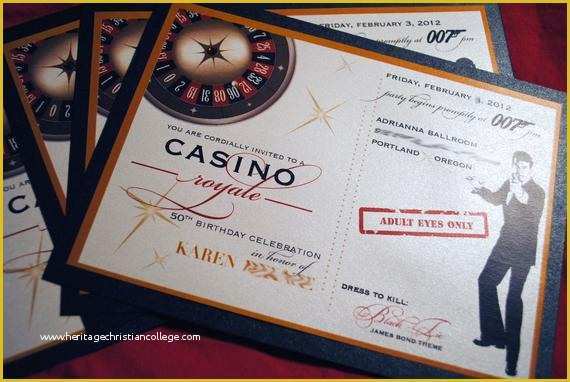 Free James Bond Invitation Template Of Casino Royale 007 Invito Festa Di Capodanno
