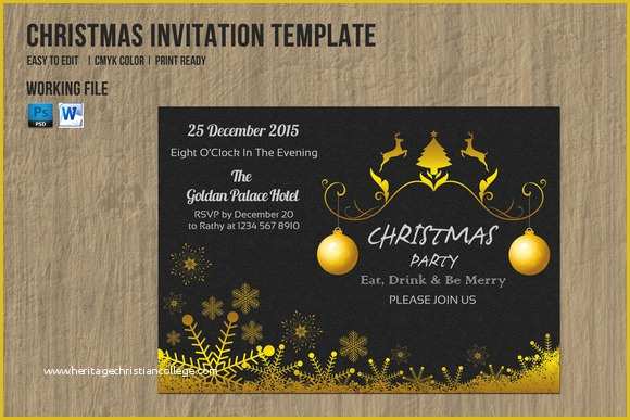 Free James Bond Invitation Template Of Christmas Invitation Flyer V153 Flyer Templates On