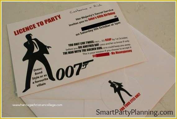Free James Bond Invitation Template Of Free James Bond Party Invitation Templates