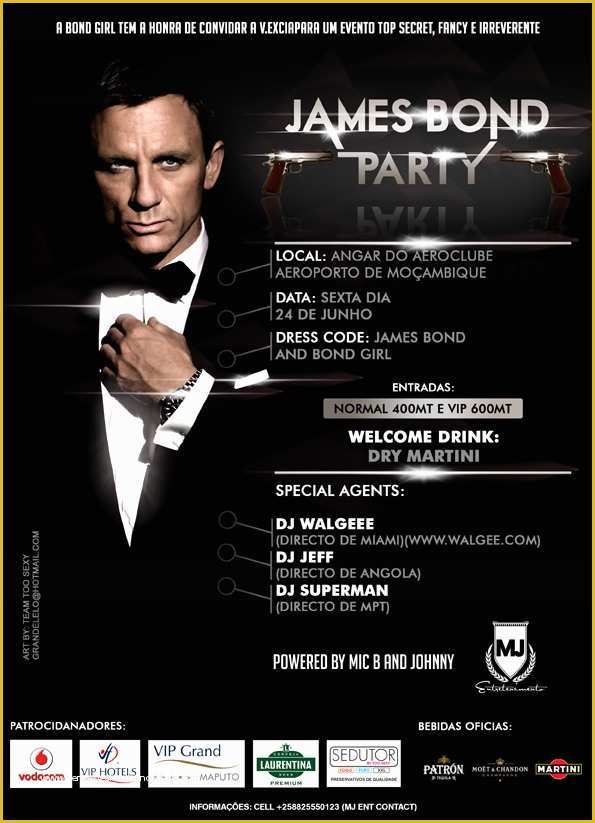 James Bond Invitation Template Free