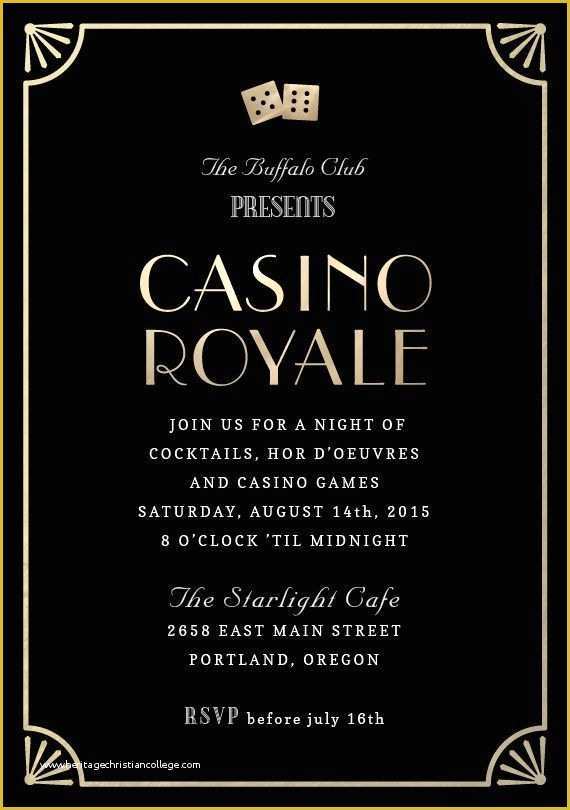 Free James Bond Invitation Template Of "casino Royale" Invitation by Kristy Kapturowski
