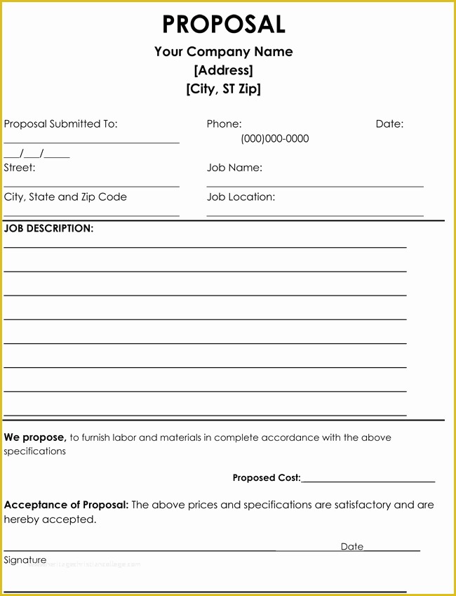 Free Job Proposal Templates Of Job Proposal Templates 8 Free Samples forms & formats