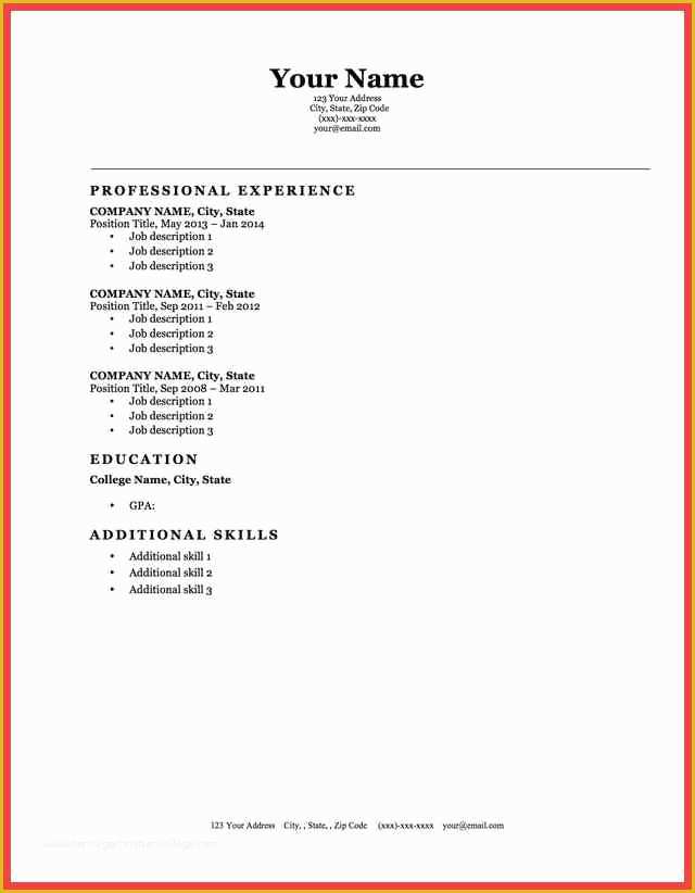 Free Job Resume Templates for Microsoft Word Of Cv Template Microsoft Word