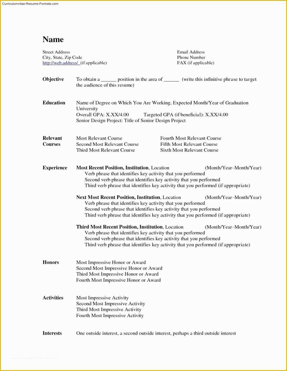 Free Job Resume Templates for Microsoft Word Of Free Microsoft Word Resume Template Free Samples