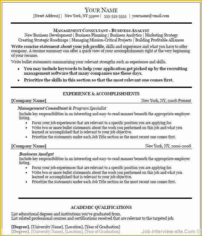 Free Job Resume Templates for Microsoft Word Of Professional Resume Template Word