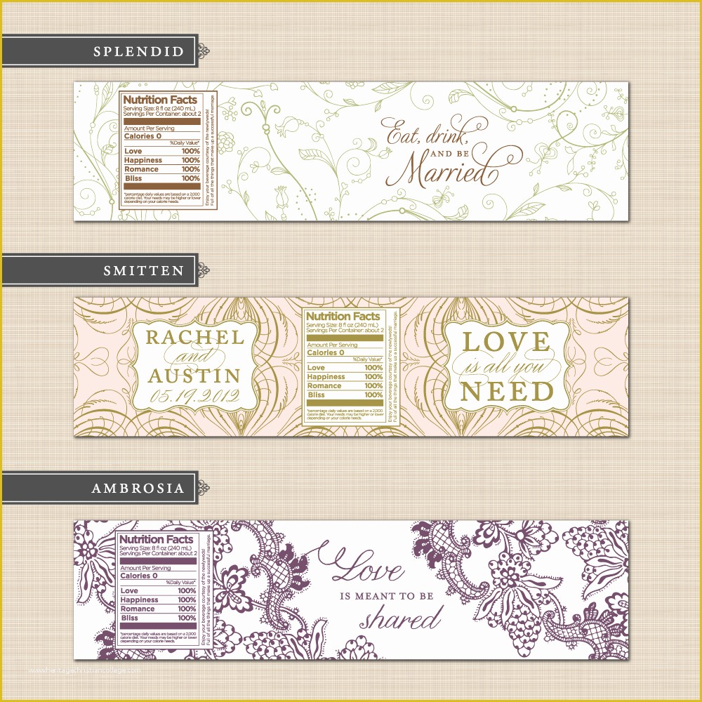 Free Label Design Templates Of Search Results for “diy Water Bottle Labels Free Template