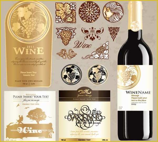 Free Label Design Templates Of Wine Bottle Label Template