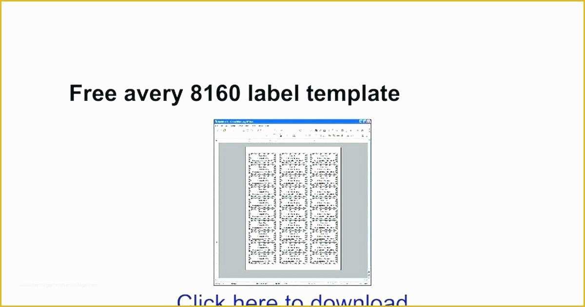 Free Label Templates for Mac Of Avery 8160 Address Label Template Download Best S