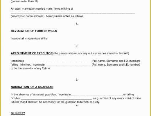 Free Last Will and Testament Template Pdf Of 7 Sample Last Will and Testament forms