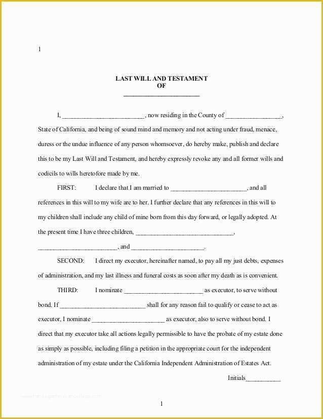 Free Last Will and Testament Template Pdf Of 896 Best Images About Pdf Doc and Docx Files On Pinterest