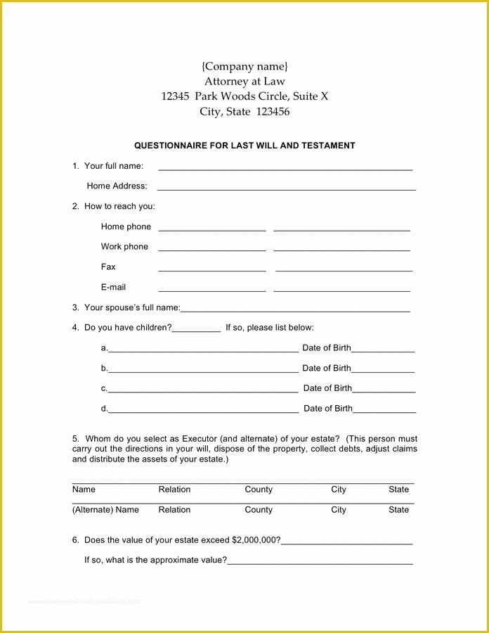 Free Last Will and Testament Template Pdf Of Last Will and Testament form Free Documents for