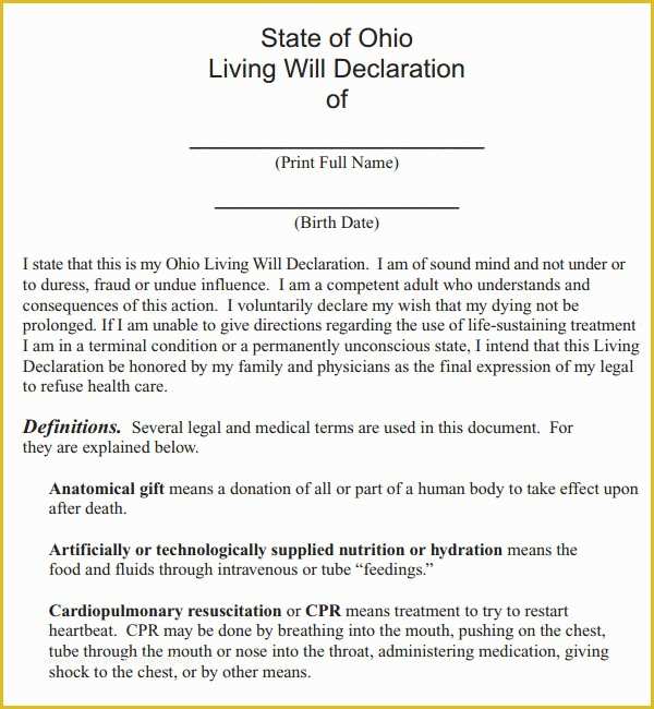 Free Last Will and Testament Template Pdf Of Last Will and Testament