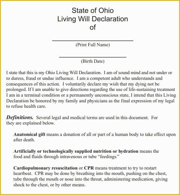 Free Last Will and Testament Template Pdf Of Last Will and Testament