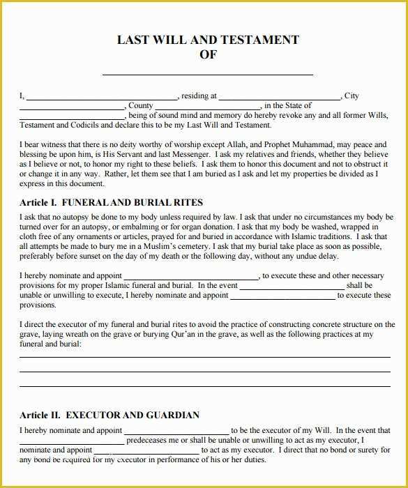 Free Last Will and Testament Template Pdf Of Last Will Testament Template