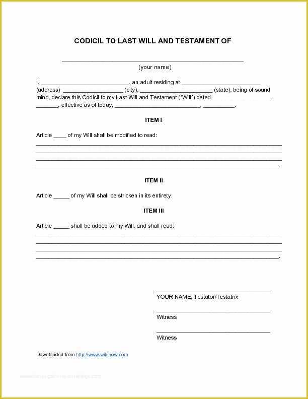 Free Last Will and Testament Template Pdf Of Last Will Testament Template