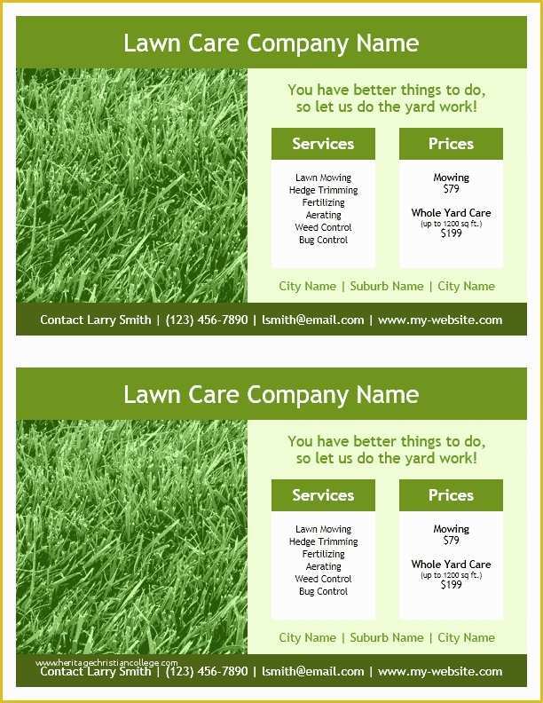 Free Lawn Care Flyer Templates Word Of Lawn Care Flyers Templates Icebergcoworking