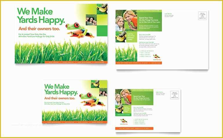 Free Lawn Care Flyer Templates Word Of Lawn Maintenance Postcard Template Word &amp; Publisher