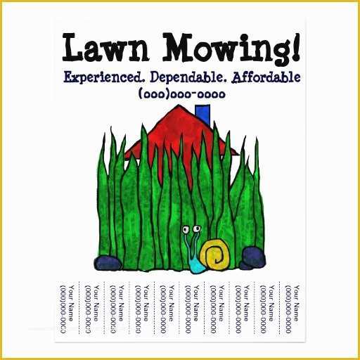 Free Lawn Care Flyer Templates Word Of Lawn Mowing Lawn Care Yard Word Custom Flyer