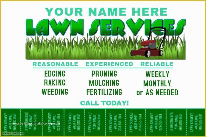 Free Lawn Care Flyer Templates Word Of Lawn Service Template