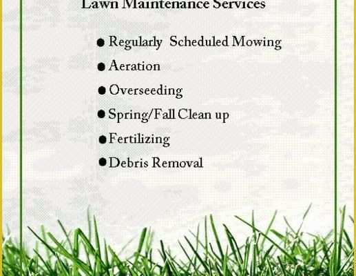 Free Lawn Care Flyer Templates Word Of S Residential Lawn Care Flyer Promotions L Free