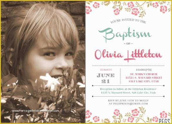 Free Lds Baptism Invitation Template Of 30 Baptism Invitation Templates – Free Sample Example