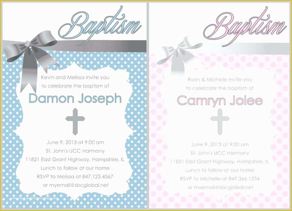 Free Lds Baptism Invitation Template Of Baptism Announcement Template Baby Christening Invitation