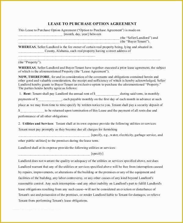 Free Lease Purchase Agreement Template Of 13 Purchase Contract Templates Word Pdf Google Docs