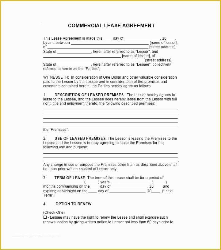 Free Lease Purchase Agreement Template Of 26 Free Mercial Lease Agreement Templates Template Lab