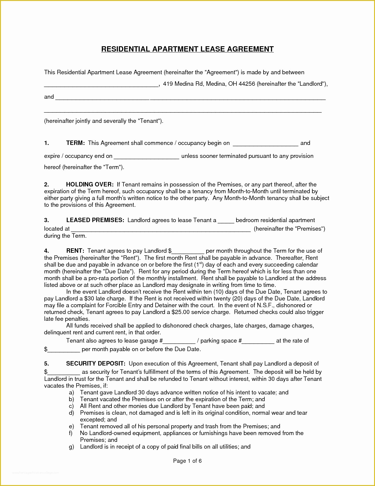 Free Lease Template Of Apartment Lease Agreement Free Printable Example Mughals