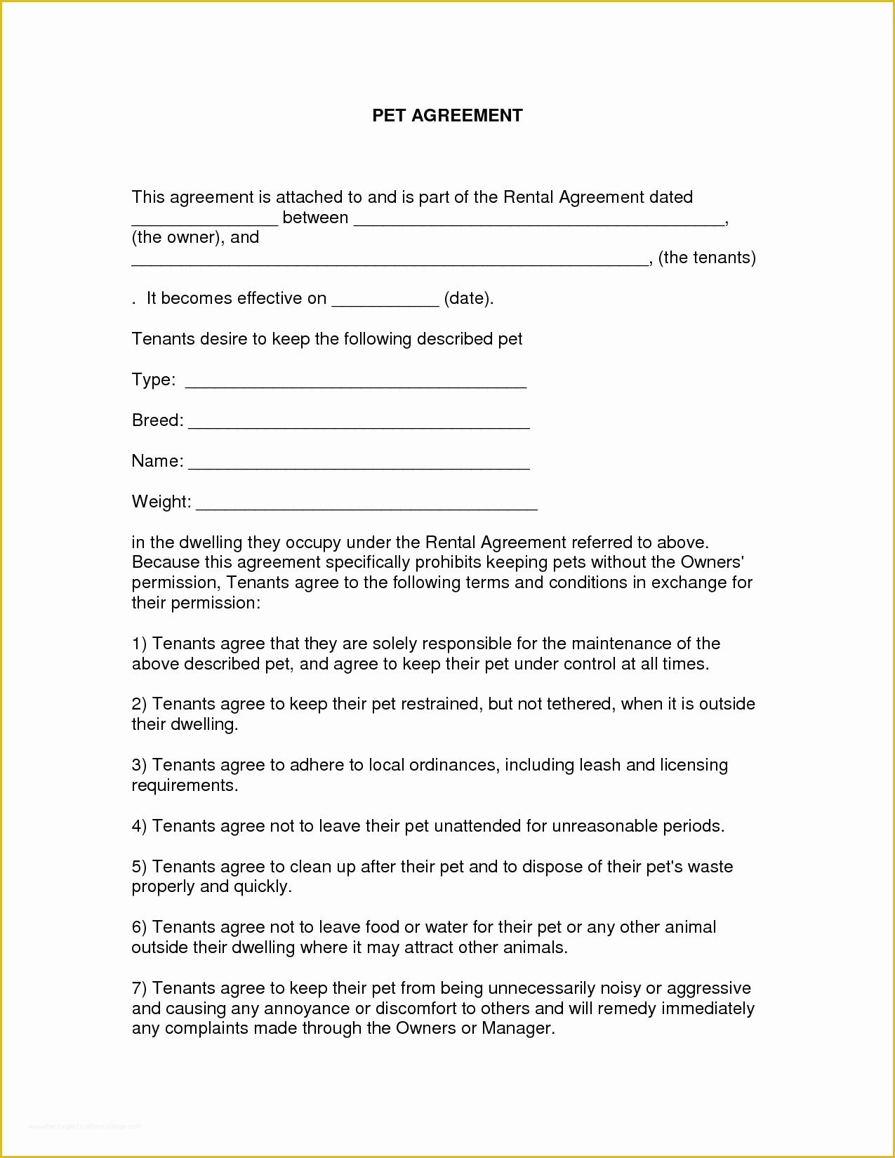 Free Lease Template Of Free Easy Lease Agreement to Print