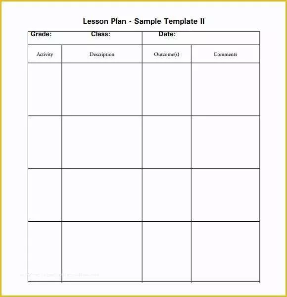 Free Lesson Plan Template Word Of 9 Music Lesson Plan Templates Download for Free