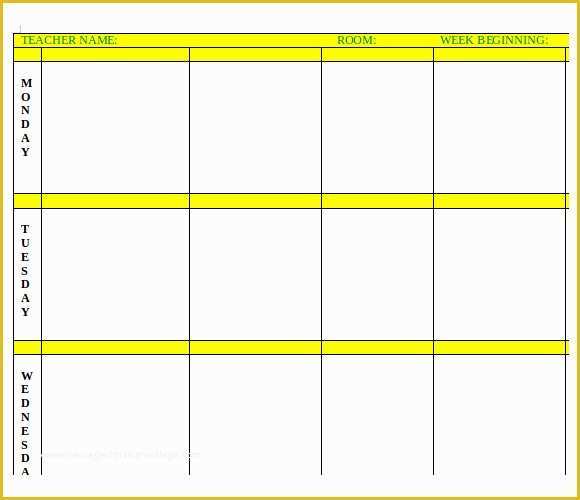 Free Lesson Plan Template Word Of 9 Teacher Lesson Plan Templates for Free Download