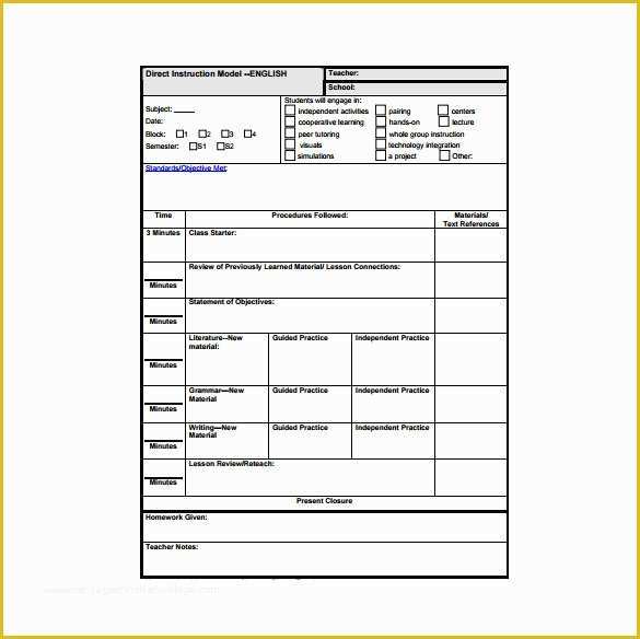 Free Lesson Plan Template Word Of Art Lesson Plan Template 10 Free Word Pdf Documents