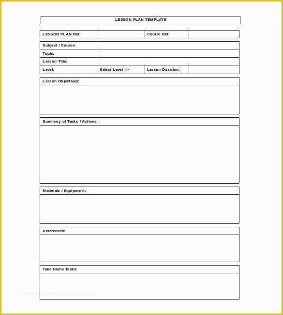 Free Lesson Plan Template Word Of Blank Lesson Plan Template – 15 Free Pdf Excel Word