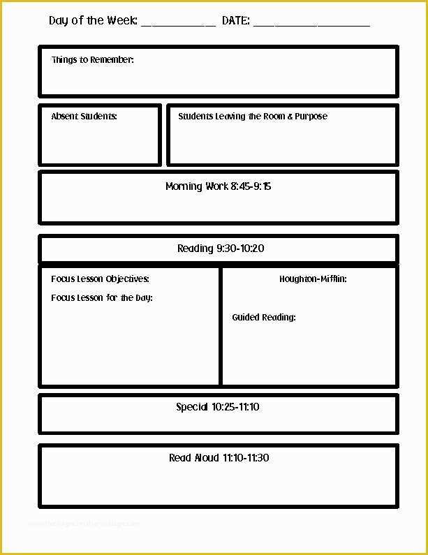 Free Lesson Plan Template Word Of Lesson Plan Template Word