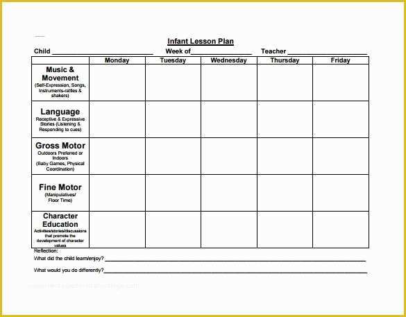 Free Lesson Plan Template Word Of Preschool Lesson Plan Template Beepmunk